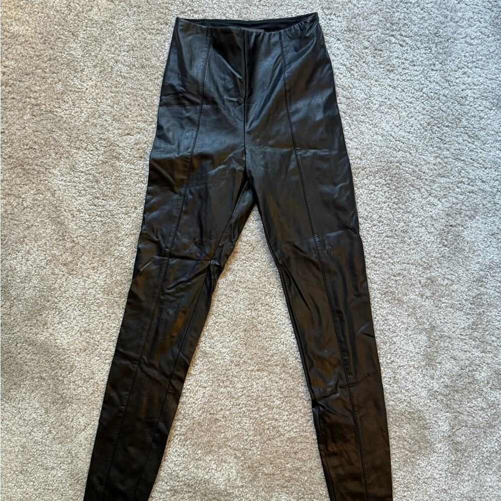 Lysse Black Faux Leather Leggings